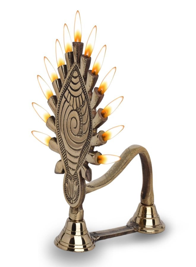POSHIFY Shank Diya Aarti - Exquisite Conch Design Puja Diya Aarti for Spiritual Awakening, Meditation & Luxury Home Decor - Image 1